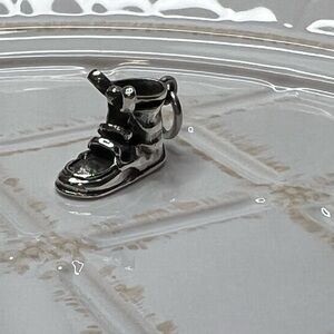 Vintage Baby High Top Sneaker Charm 925 Sterling Silver NOS